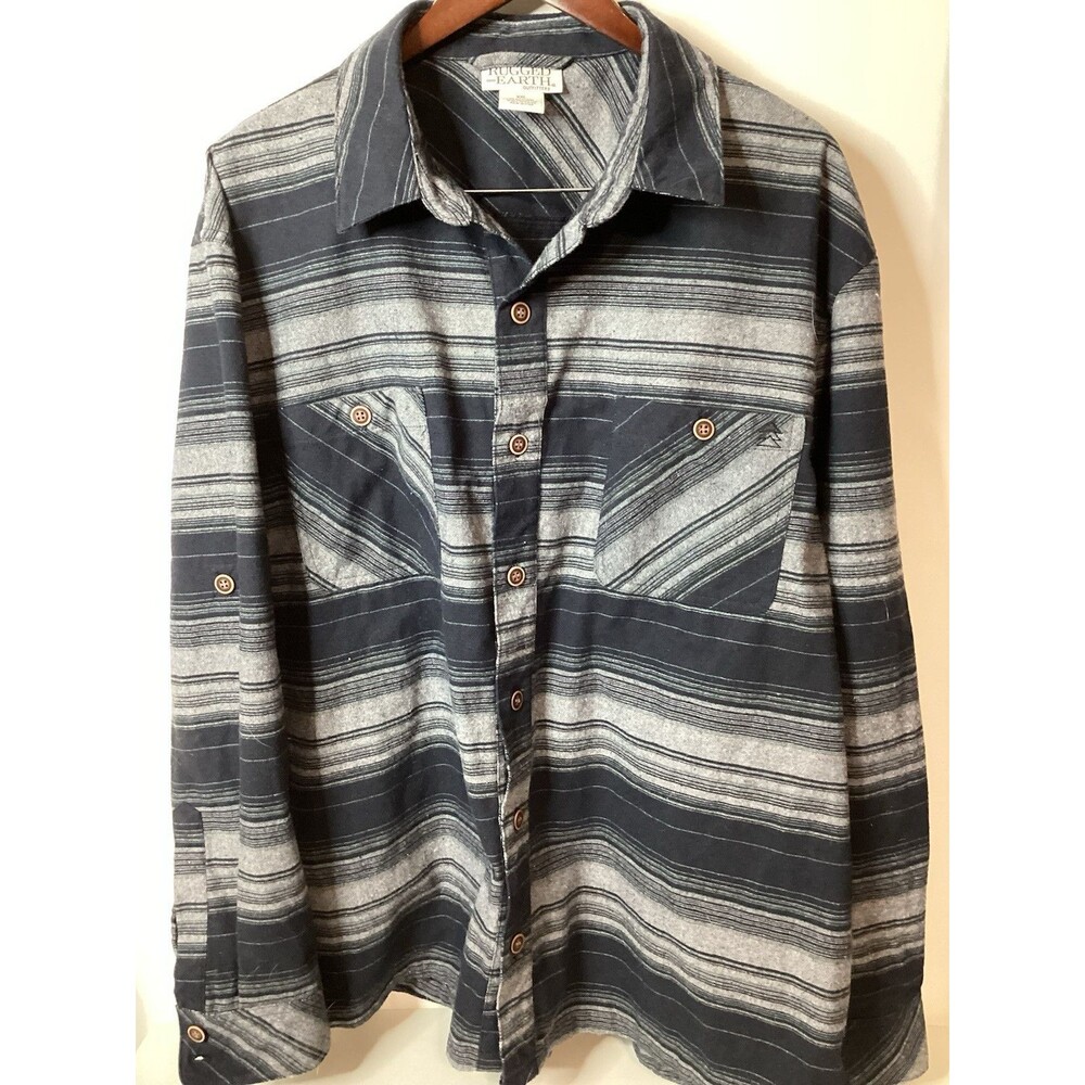 Rugged Earth Outdoor‎ Men’s Button Down Long Sleeve Flannel Shirt Size XXL